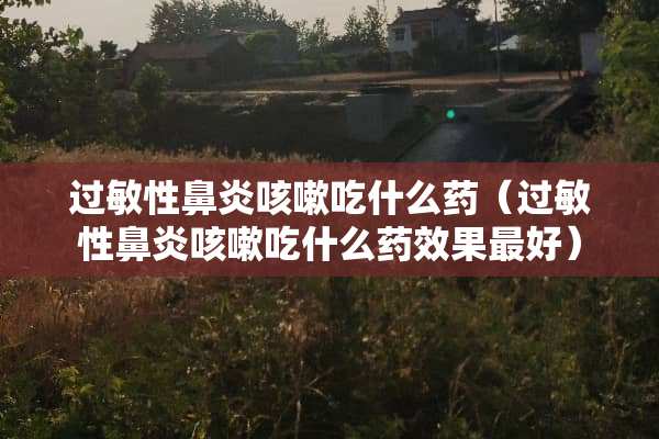 过敏性鼻炎咳嗽吃什么药（过敏性鼻炎咳嗽吃什么药效果最好）