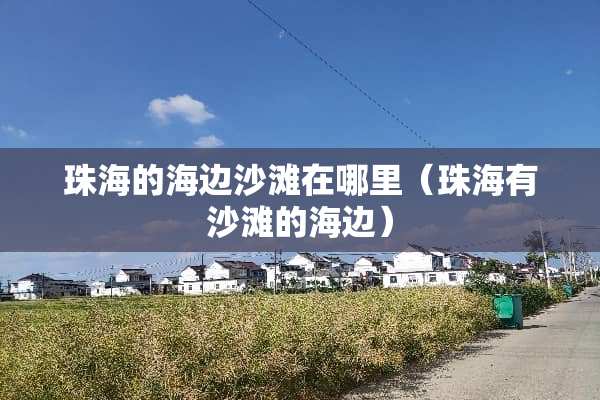 珠海的海边沙滩在哪里（珠海有沙滩的海边）