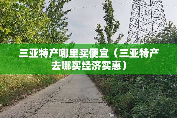 三亚特产哪里买便宜（三亚特产去哪买经济实惠）
