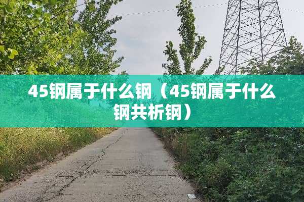 45钢属于什么钢（45钢属于什么钢共析钢）