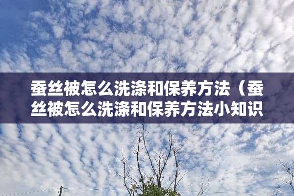 蚕丝被怎么洗涤和保养方法（蚕丝被怎么洗涤和保养方法小知识）