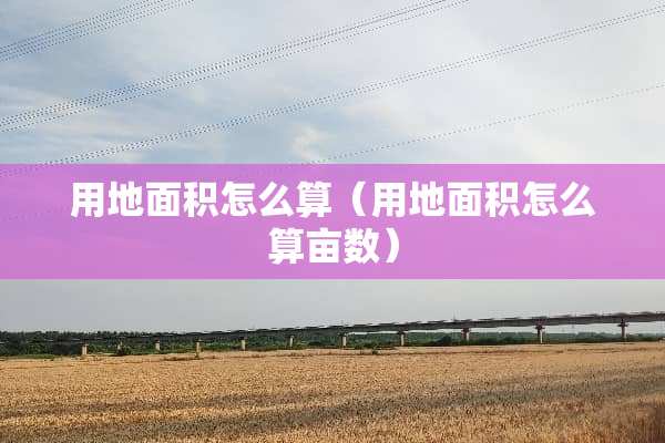 用地面积怎么算（用地面积怎么算亩数）