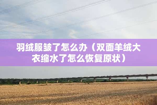 羽绒服皱了怎么办（双面羊绒大衣缩水了怎么恢复原状）