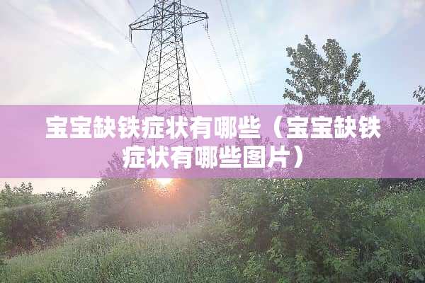 宝宝缺铁症状有哪些（宝宝缺铁症状有哪些图片）