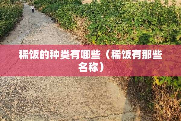 稀饭的种类有哪些（稀饭有那些名称）