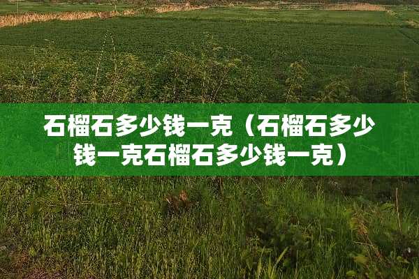石榴石多少钱一克（石榴石多少钱一克石榴石多少钱一克）