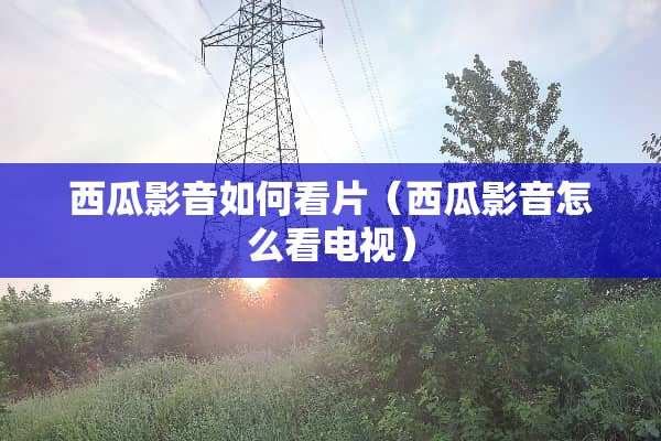 西瓜影音如何看片（西瓜影音怎么看电视）