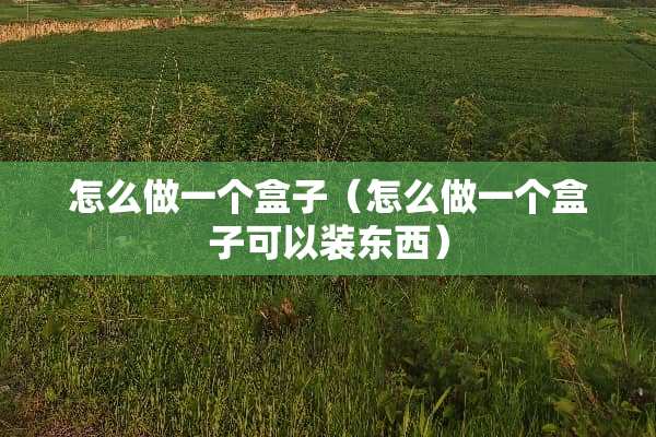 怎么做一个盒子（怎么做一个盒子可以装东西）