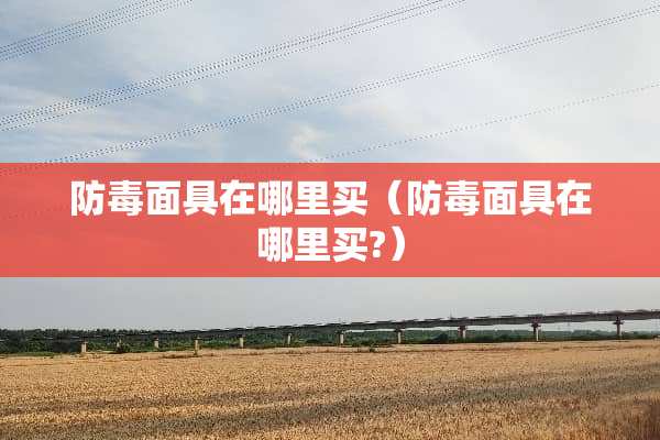 防毒面具在哪里买（防毒面具在哪里买?）
