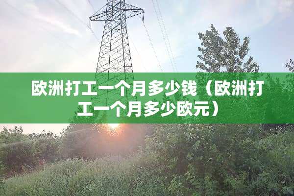 欧洲打工一个月多少钱（欧洲打工一个月多少欧元）