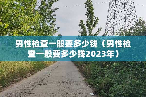 男性检查一般要多少钱（男性检查一般要多少钱2023年）