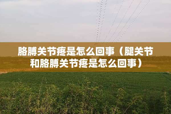 胳膊关节疼是怎么回事（腿关节和胳膊关节疼是怎么回事）