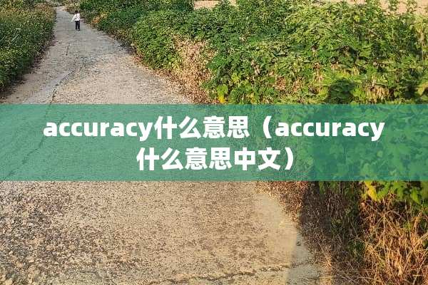 accuracy什么意思（accuracy什么意思中文）