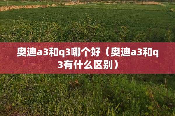 奥迪a3和q3哪个好（奥迪a3和q3有什么区别）
