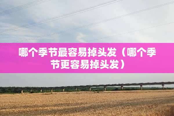 哪个季节最容易掉头发（哪个季节更容易掉头发）