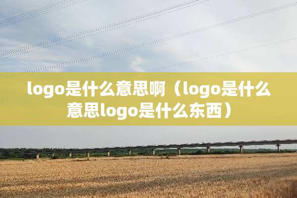 logo是什么意思啊（logo是什么意思logo是什么东西）