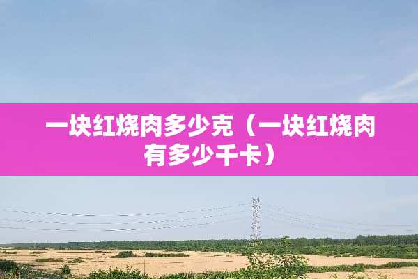一块红烧肉多少克（一块红烧肉有多少千卡）