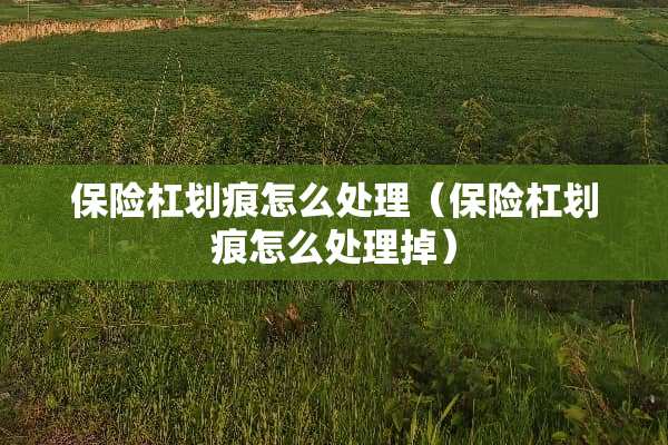 保险杠划痕怎么处理（保险杠划痕怎么处理掉）