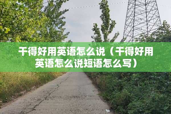 干得好用英语怎么说（干得好用英语怎么说短语怎么写）
