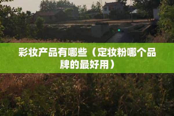 彩妆产品有哪些（定妆粉哪个品牌的最好用）