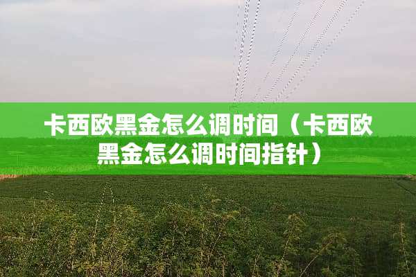 卡西欧黑金怎么调时间（卡西欧黑金怎么调时间指针）
