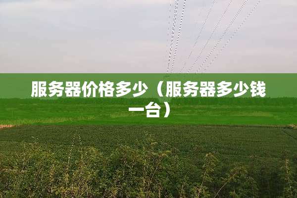 服务器价格多少（服务器多少钱一台）