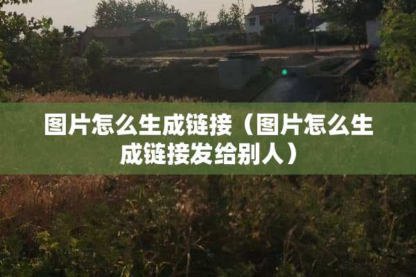 图片怎么生成链接（图片怎么生成链接发给别人）