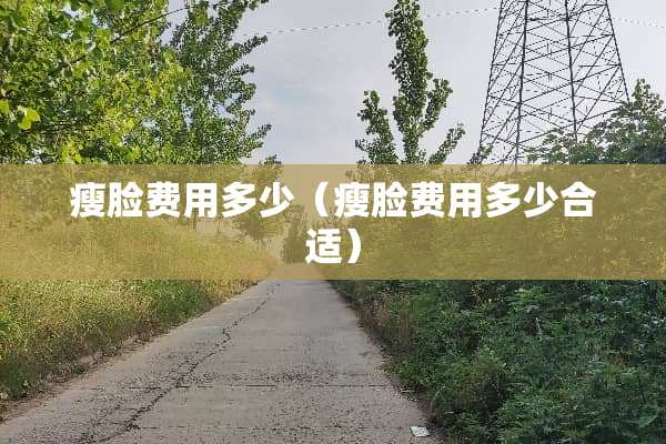 瘦脸费用多少（瘦脸费用多少合适）
