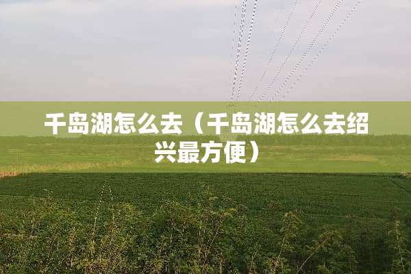 千岛湖怎么去（千岛湖怎么去绍兴最方便）