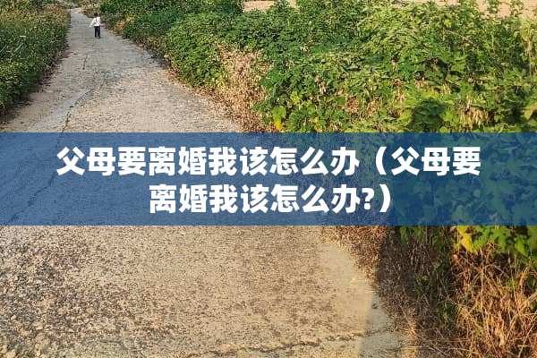 父母要**我该怎么办（父母要**我该怎么办?）