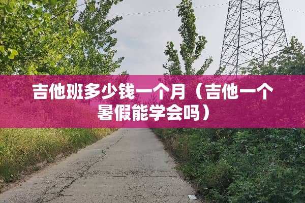 吉他班多少钱一个月（吉他一个暑假能学会吗）