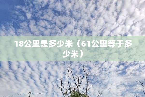 18公里是多少米（61公里等于多少米）