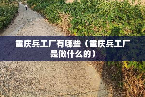 重庆兵工厂有哪些（重庆兵工厂是做什么的）