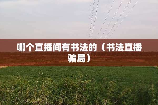 哪个直播间有书法的（书法直播**）