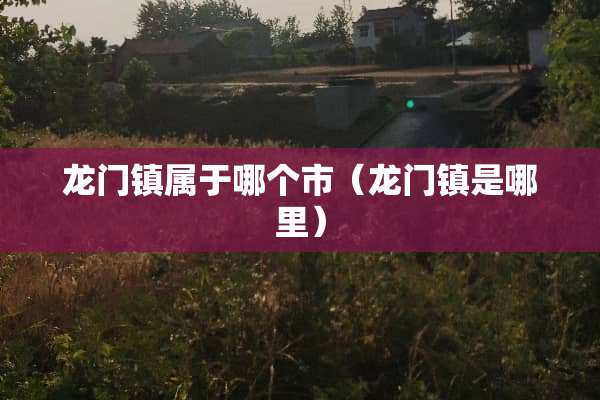 龙门镇属于哪个市（龙门镇是哪里）