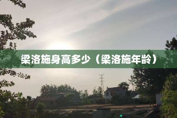 梁洛施身高多少（梁洛施年龄）