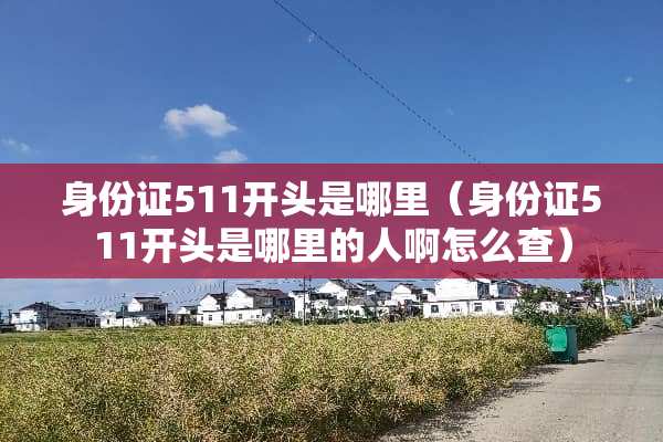 身份证511开头是哪里（身份证511开头是哪里的人啊怎么查）