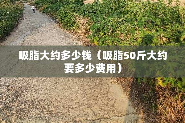 吸脂大约多少钱（吸脂50斤大约要多少费用）