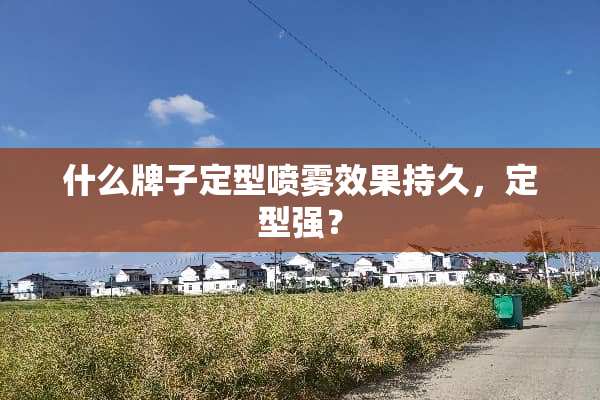 什么牌子定型喷雾效果持久，定型强？