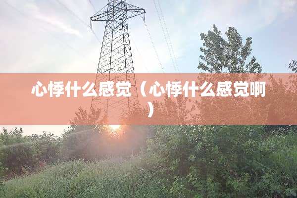 心悸什么感觉（心悸什么感觉啊）