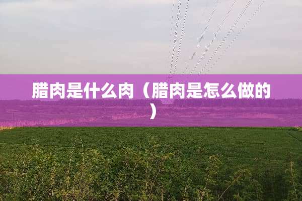 腊肉是什么肉（腊肉是怎么做的）