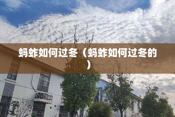 蚂蚱如何过冬（蚂蚱如何过冬的）