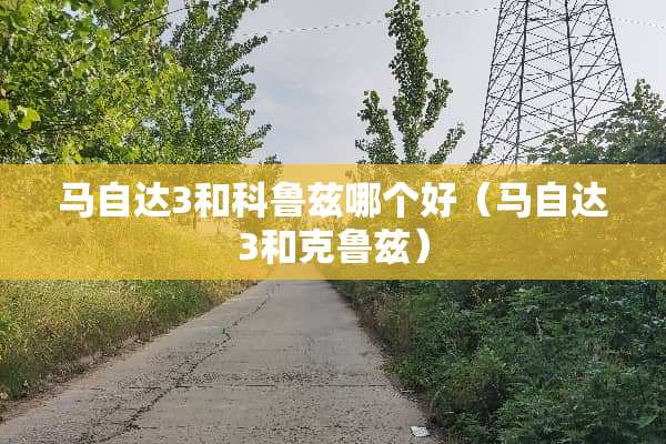 ***3和科鲁兹哪个好（***3和克鲁兹）