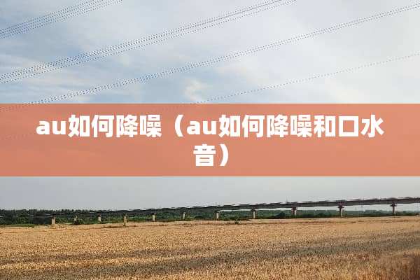 au如何降噪（au如何降噪和口水音）