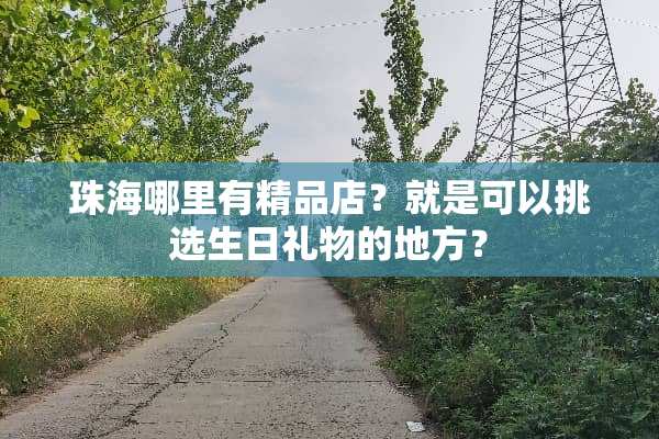 珠海哪里有精品店？就是可以挑选生日礼物的地方？