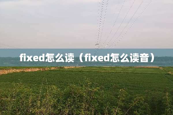 fixed怎么读（fixed怎么读音）