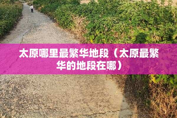 太原哪里最繁华地段（太原最繁华的地段在哪）