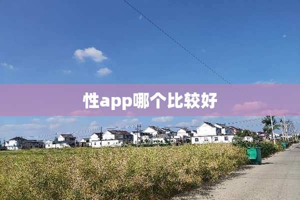 性app哪个比较好