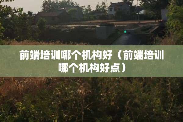 前端培训哪个机构好（前端培训哪个机构好点）