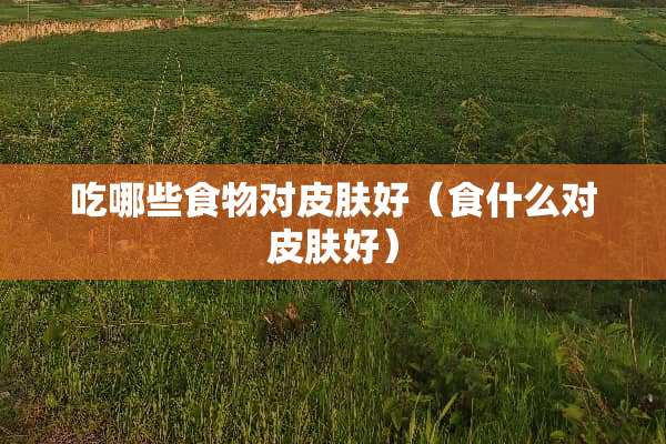 吃哪些食物对皮肤好（食什么对皮肤好）